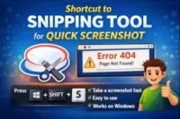 Keyboard Shortcut to Snipping Tool for Quick Screenshot