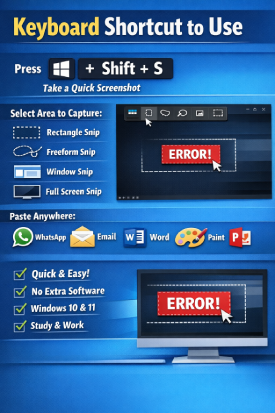 Keyboard Shortcut to Snipping Tool for Quick Screenshot